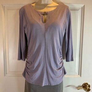 Vince Camuto women’s size medium lilac, top three-quarter sleeves cinch waist